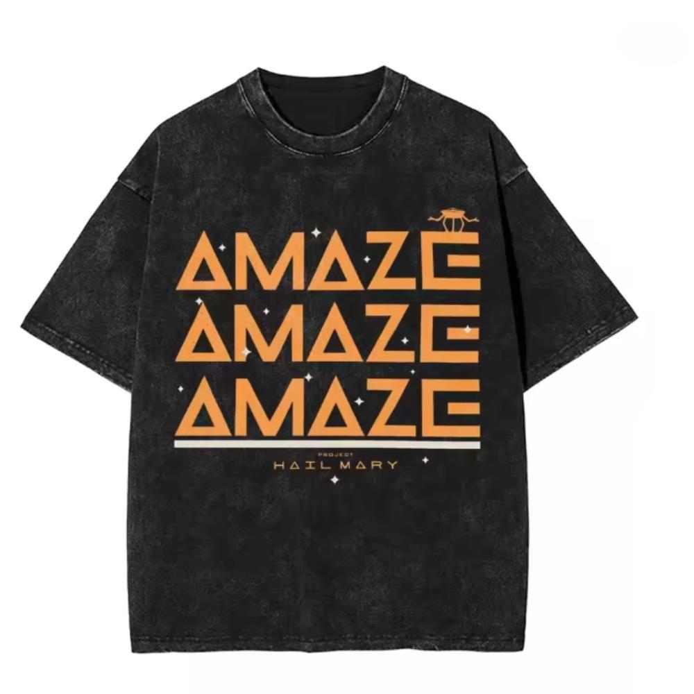 New Vintage TShirt Project Hail Mary Rocky Amaze Amaze Amaze Cotton T Shirts Summer Print Tees Top S