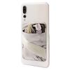 Marble Pattern Self-Adhesive Phone Card Holder with Strap Portable Spot Goods