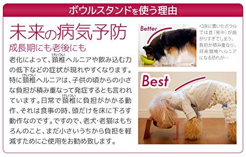 MATUMI Hours Food Bowl Stand, Small, Chrome, Made in Japan, Feed Bowl, Dish Stand, Anodized Aluminum Finish, Reduces Leg and Back Pain