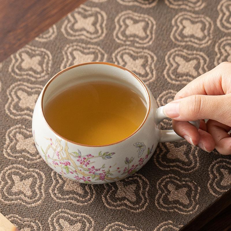 Travel Tea Set Camping Ru Kiln Teapot Cup Portable Simple Kung Fu One Pot One Cup Outdoor Tea Brewer