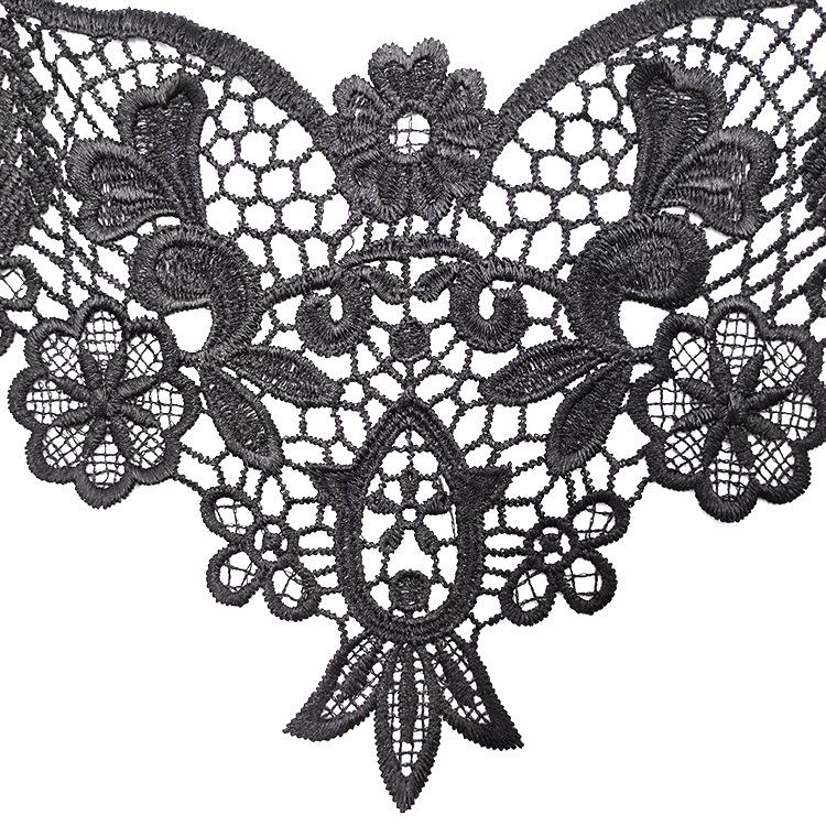 Beautiful Lace Embroidery Collar White/Black Floral Lace Decorative Collar Woman's Clothing Sewing Accessories