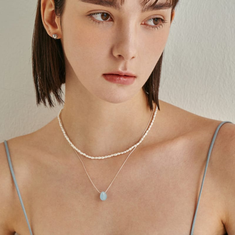 Liersi Soda Chalcedony Waterdrop Necklace