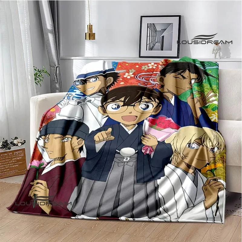 Detective Conan Cartoon Printed Blankets Picnic Blanket Warm Flannel Blankets Home Bed Linings Blankets for Beds Birthday Gift