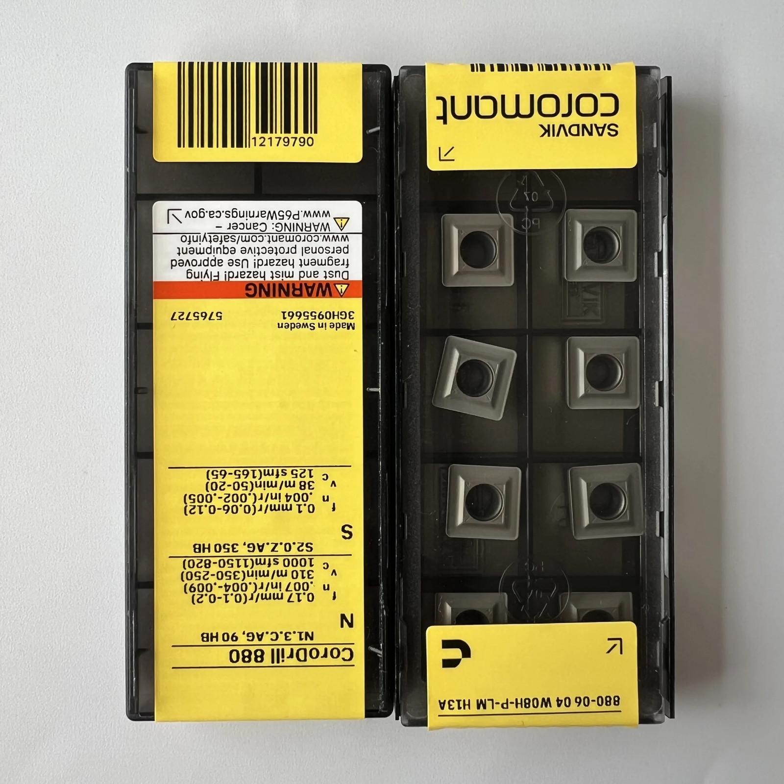 

SANDVIK / 880-0604W08H-P-LM H13A / Industrial indexable Carbide Inserts 10 Pcs