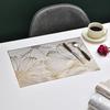 PVC Placemats Insulated Table Protectors Blooming Flowers Anti-slip Bowl Pad Stain Proof Drink Coaster Elegant Home Decor
