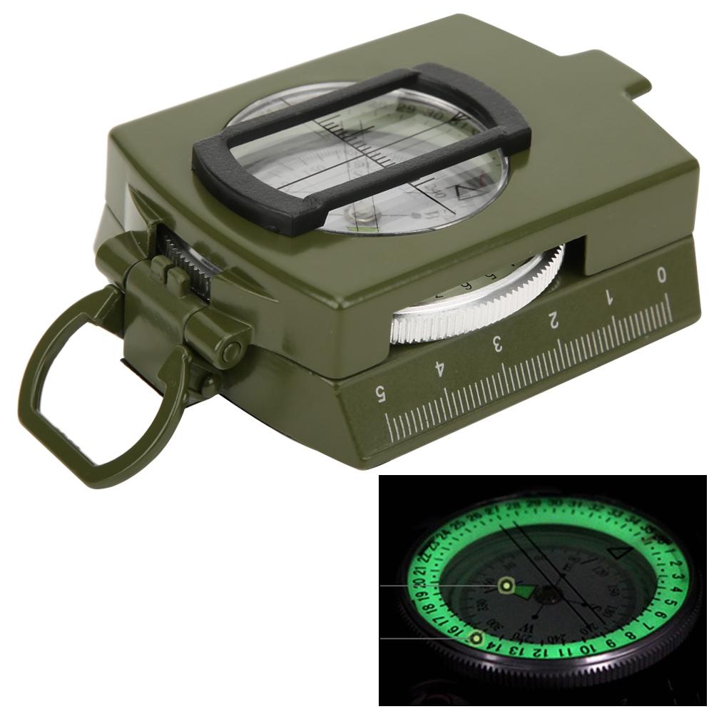 Bussola multifunzione americana prismatica ad alta precisione con lenti portatile da esterno(Army Green
