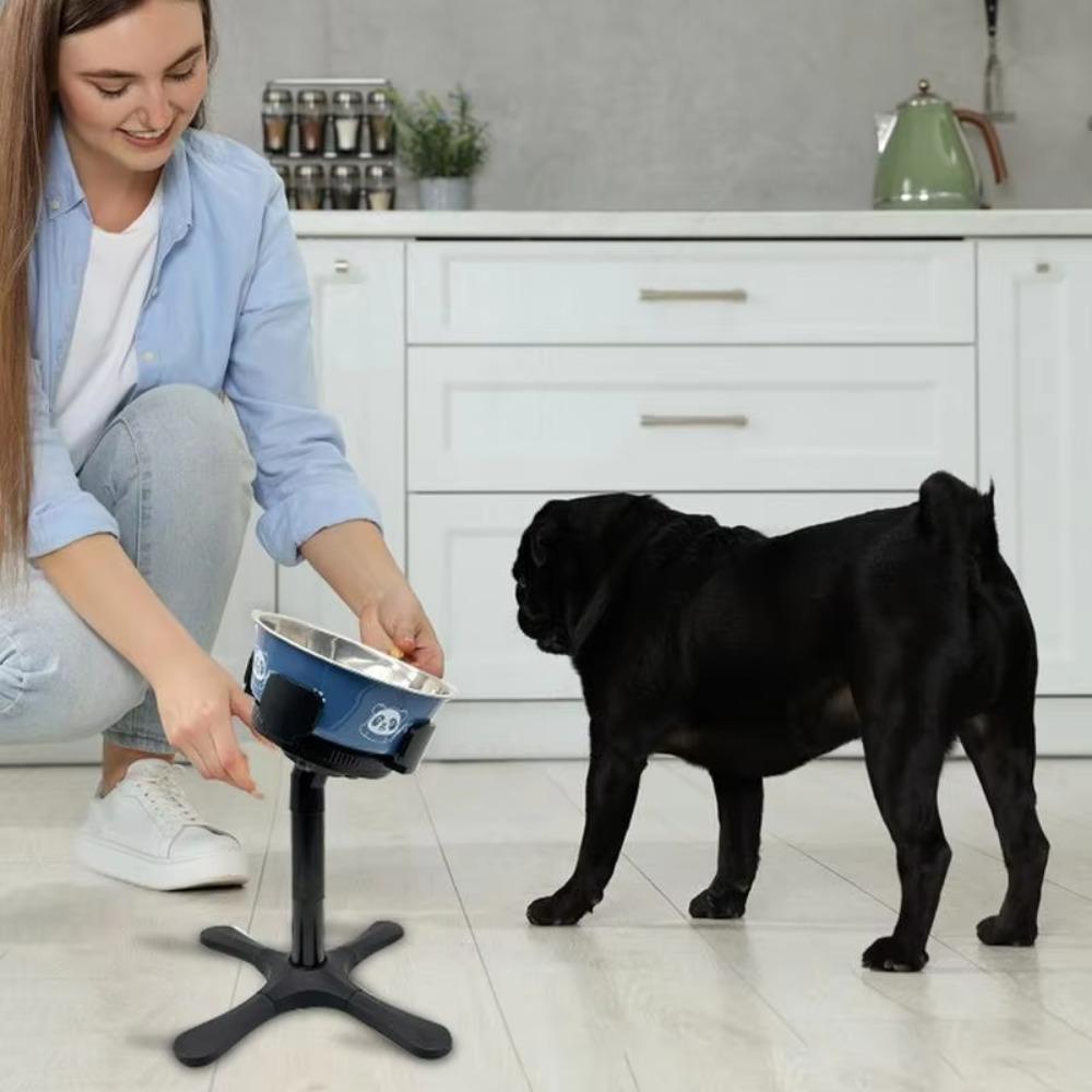 Removable Dog Food Bowl Stand Adjustable Height Angle Pet Bowl Lifting Rack Water