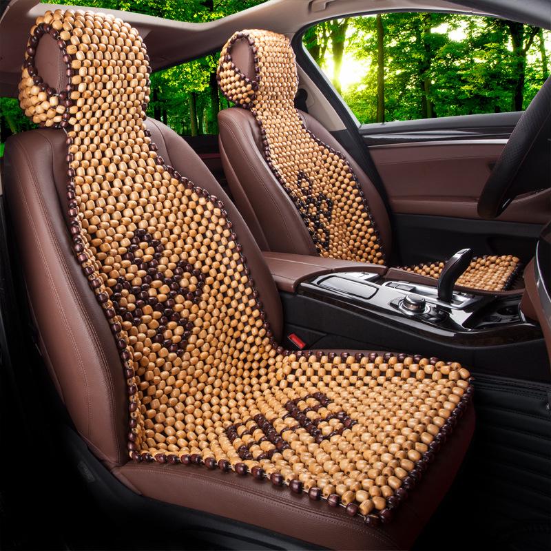 XB161 Universal Summer Wooden Bead Seat Cushion - Breathable, Cool, No Backrest, Four-Season Use