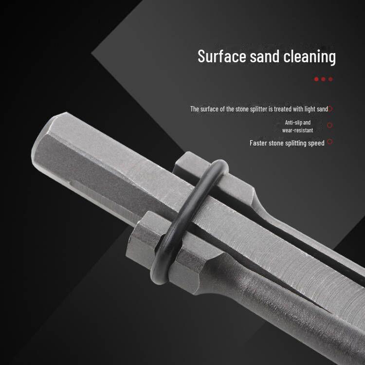 Diamond Head Stone Splitter Chisel - High Hardness Quarrying Tool with Electric Hammer Wedge