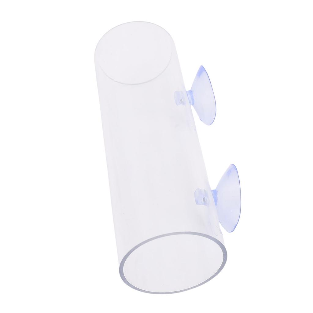 Betta Fish Tunnel Transparent Hollow Betta Fish Tube with Suction Cup for Resting Fish Accessories