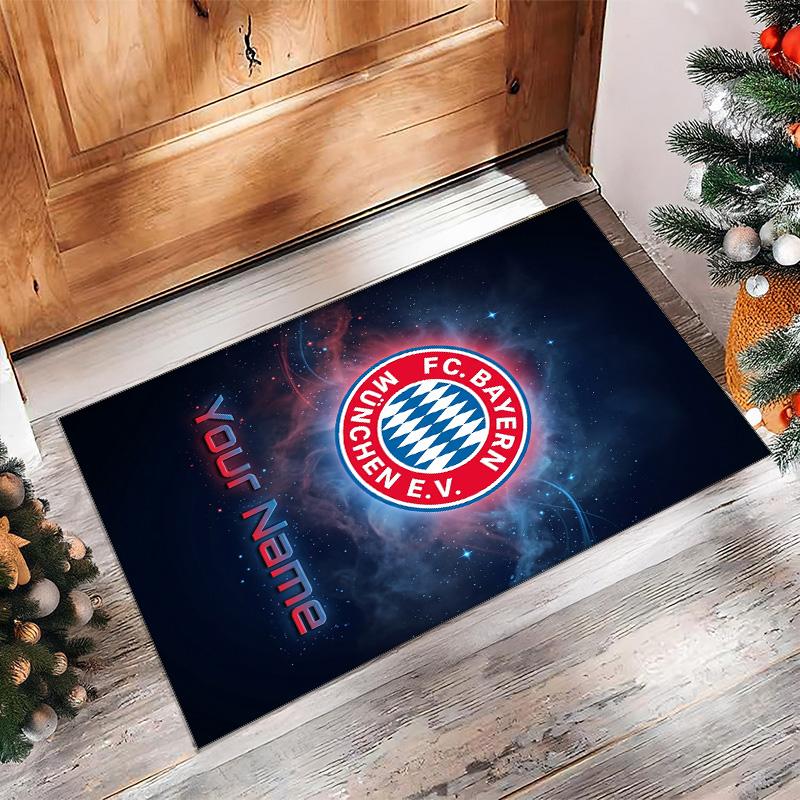 Bayern Munich Printed Crystal Velvet Rug Non‑Slip Crystal Velvet Carpet For Sofa Bedroom Indoor Home Decoration