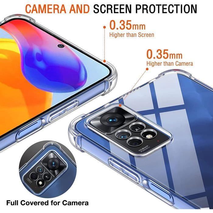 Coque pour Redmi Note 11 Pro - E.F.CONNECTION - Silicone - 4 Coins Renforcés - Ultra Slim Transparent