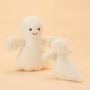 Halloween Ghost Cat Plush Toy With Short Pile Fur For Holiday Decor And Gift Giving