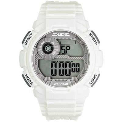 J-AXIS Men's SDU01-W (DUDE Sun Flame) Round Watch White Digital