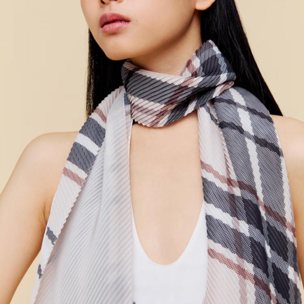 Daks Brown Check Scarf Dcsc6e590w2 Single option