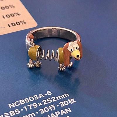 Verstelbare Cartoon Leuke Lente Hond Ring voor Vrouwen Mannen Schattige Dieren Sieraden Accessoires Feest Cadeau