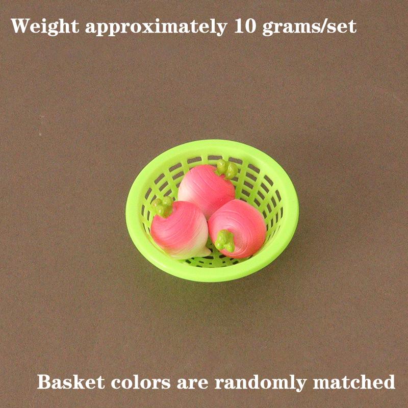 Dollhouse Simulation Vegetable Basket Set Dollhouse Decoration Mini Play Toys Kitchen Life Scene Model Accessories Props