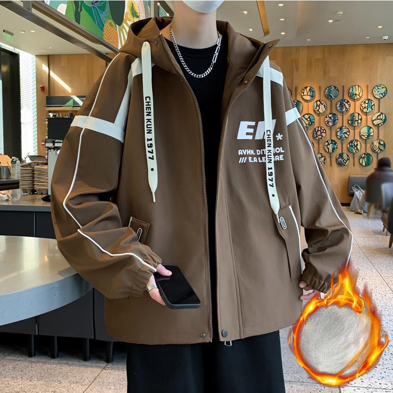 Spring and Autumn Teen Jacket Junior High School Student Trend Hooded Jacket Versatile Casual Jacket