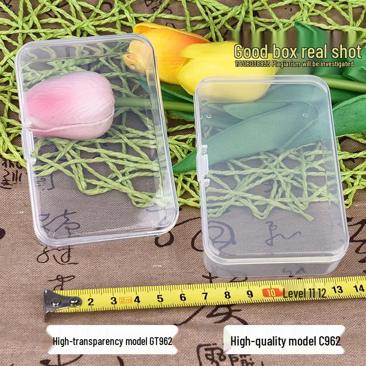 Rectangular Transparent Plastic Box for Storage and Packaging