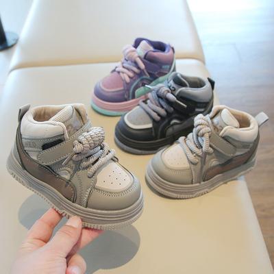 Children's Sports Shoes 2025 Spring and Autumn New Boys' Casual Board Shoes High-top Girls' Bread Shoes Soft-soled Baby Shoes List
