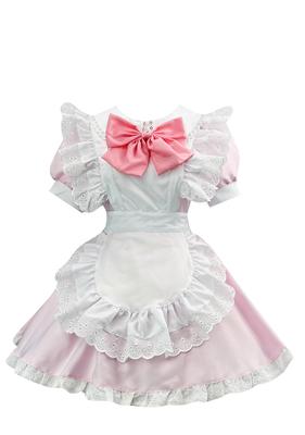 OMZIN Dienstmädchen Kostüm, Sexy Spitze und Rüschen Lolita Dienstmädchen Outfit, Süß und Beliebt für Erwachsene, Perfekt für Schulfeste, Cafés und Freizeitparks, wi