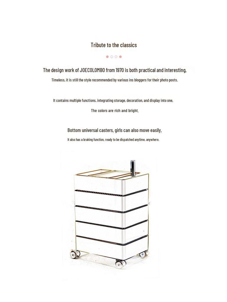 Nordischer rotierender Aufbewahrungsschrank: Verstellbarer Nachttisch & Kosmetik-Organizer