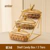 Elegant Multi-layer Snack and Fruit Plate with Lid for Coffee Table
