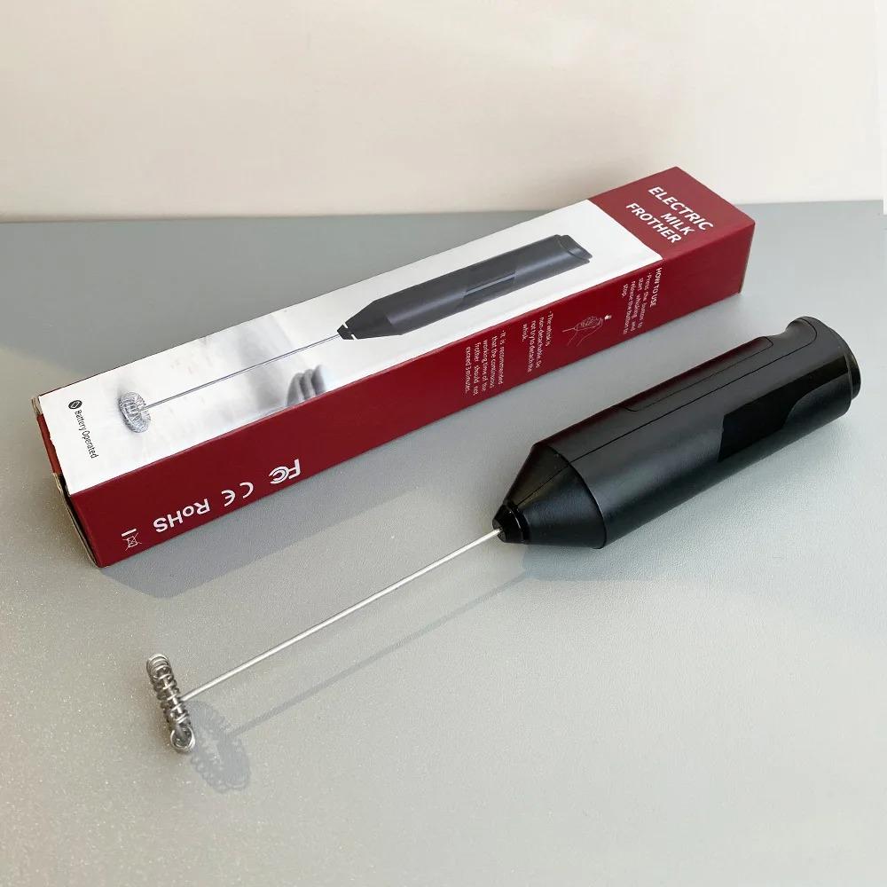 Electric Milk Frother 1PC Small Handheld Wireless Whisk Coffee Creamer Egg Milk Stirring Stick Home Office