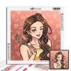 5D Diamond Painting Full Diamond Cartoon Girl Image Diamond Painting Handmade Diy Diamond Mosaic Painting Home Decoration