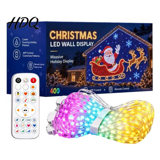Decorative Garden Lamps Smart LED Curtain Lights RGB DIY Fairy Lights for Bedroom Wall Window Indoor Outdoor Decor IP65 Waterproof USB Powered Color