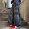 Girls' Plaid Wide-Leg Pants 2025: New Children's Loose Spring & Autumn Casual Straight-Leg Trousers for Big Kids