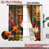 2D Flat Printing  JIT 2pcs   Curtains (Without Rod) Farmyard Harmony Popular Window Curtain Versatile 100% Polyester Curtains Home
