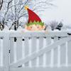 Christmas Fence Peeker Decoration Santa Snowman Dwarf Christmas Decoration Diy Chrisrmas Garden Yard Outdoor Art Sign Decoration