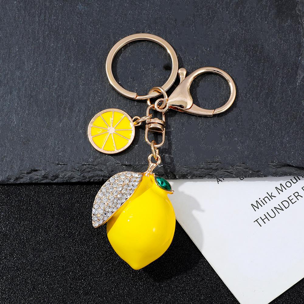 Llavero de Limón Creativo Forma de Fruta Decoración para Bolso Coche Colgante Pequeño Regalo