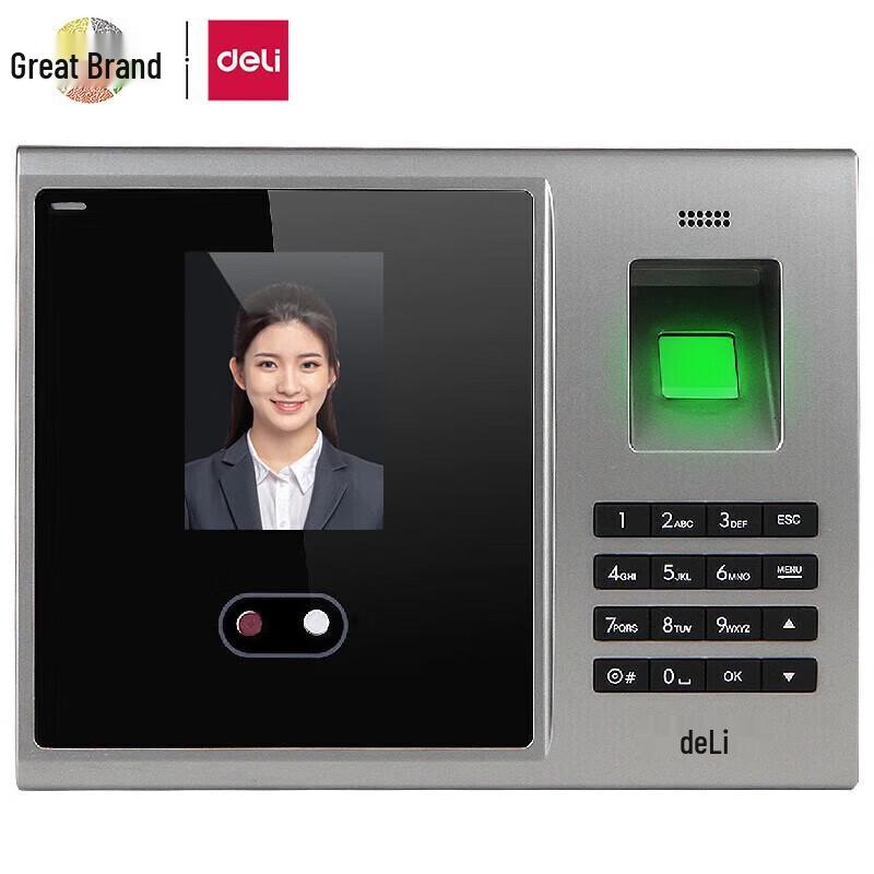 

Deli 3749 Face & Fingerprint Time Attendance Machine CN plug (adapter included)