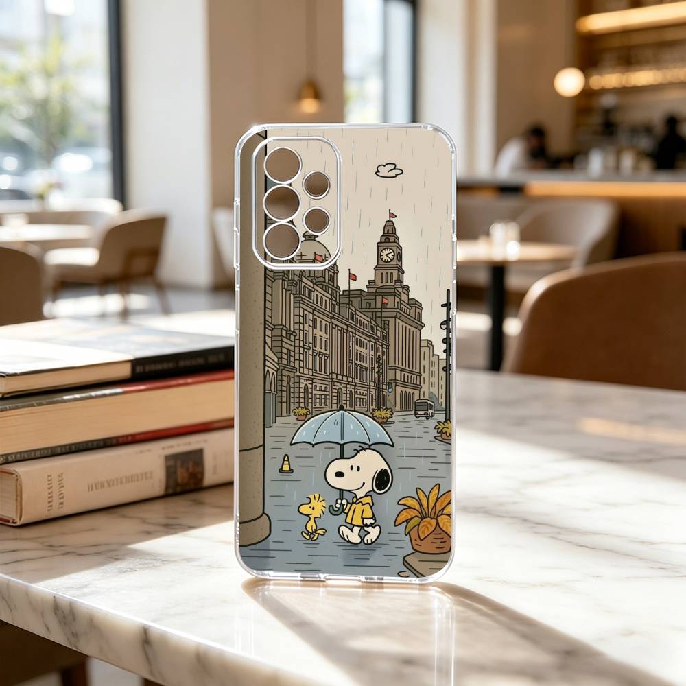 Cartoon T-S-noopy-PC  Phone Case For Samsung S25,S24,S21,S22,S23,S30,Ultra,S20,Plus,Fe Transparent Cover