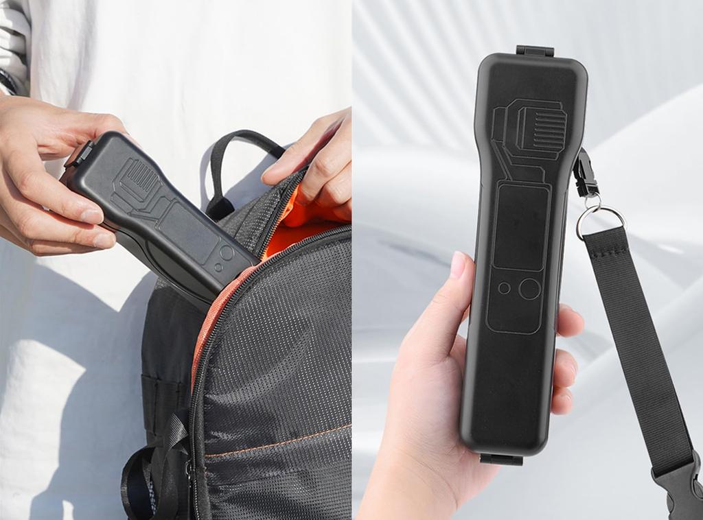 SHEAWA DJI Osmo Pocket 3 Case with Neck Strap, Hard Case, Shockproof, Scratch-Resistant, Convenient for Travel and Storage