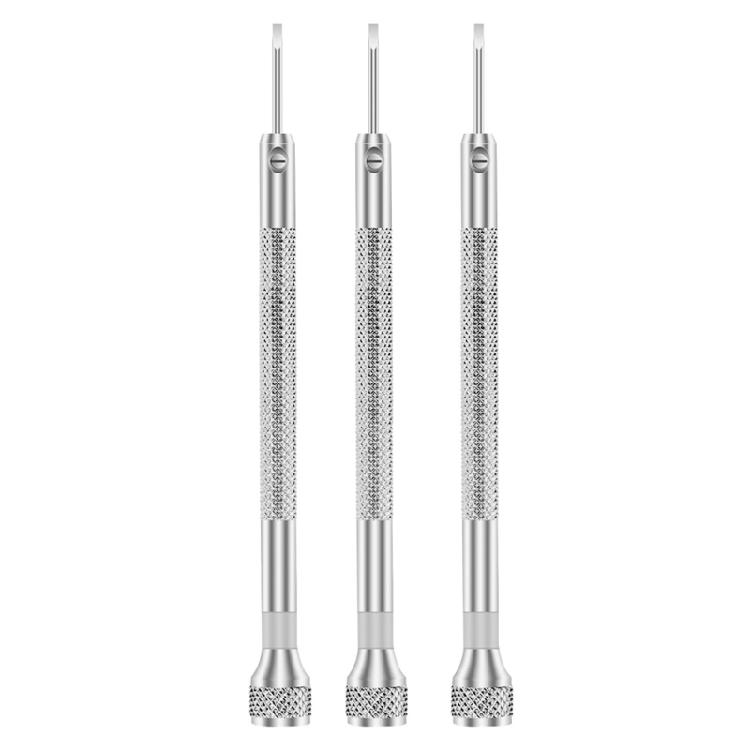 3PCs Jewelry Repair Screwdriver Set Carbon Steel Detachable Heads AntiSlip Aluminum Handle For Watchmakers Tool