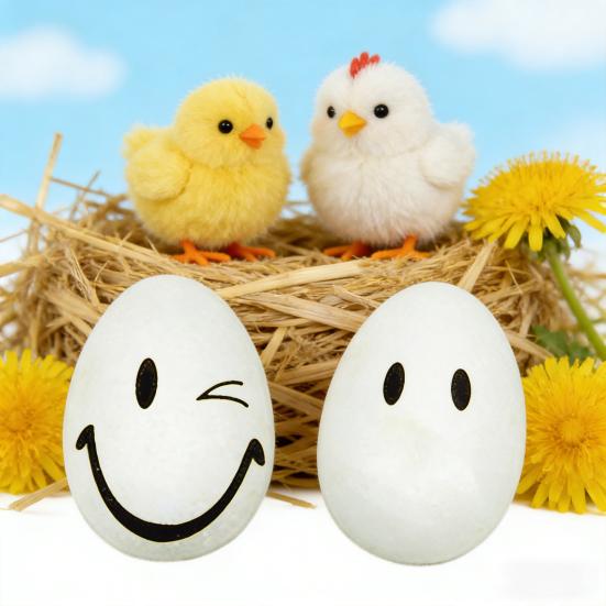 20 stycken skum påskägg för pyssel Vita tomma DIY-målningägg för barns konstprojekt Skolaktiviteter Påskhelgens pysseltillverkning