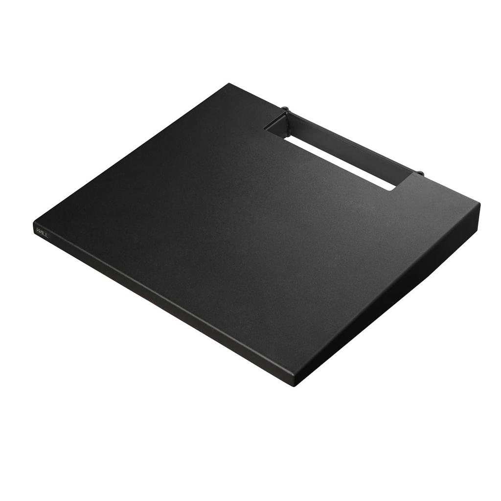 EQUALS WALL police kompatibilní s TV stojanem 47 cm x hloubka Velká velikost Saténová černá V2/V3/V5/S1 (šířka 41,5 cm)