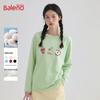 Baleno Women's Thickened Cotton Round Neck Long Sleeve T-Shirt
