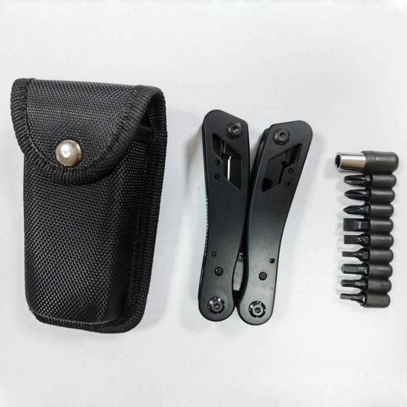 Outdoor Emergency Tool Pliers Stainless Steel Blackened Multifunctional Pliers Portable Camping Folding Knife Pliers Tools