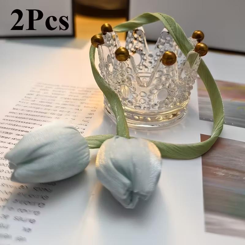 Elegant Tulip Curtain Tiebacks - No-Tool Installation, Durable Polyester for Living Room & Bedroom