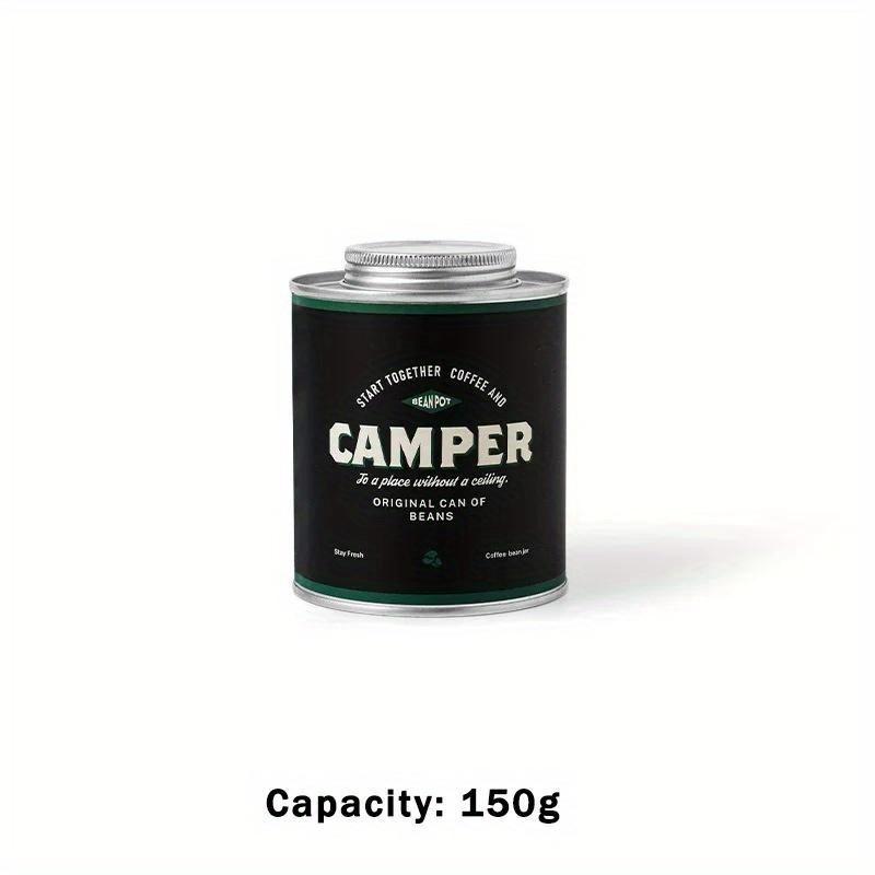 150g/200g Portable Coffee Bean Sealed Jar Camping Tinplate Box Storage Jar Food Grade Fresh-keeping Breathable Iron Jar