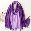 Fashion Luxury Ink Painting Floral Tassel Viscose Shawl Scarf Lady High Quality Wrap Pashmina Stole Bufandas Muslim Hijab