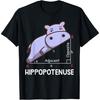 Hippopotenuse Math Mammal, Nature, Plants Hippopotamus T-Shirt