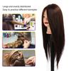 Synthetic Hair Hairdresser Head 85 Percent Real Hair Braiding Training Cosmetology Manikin Head for Students Brown