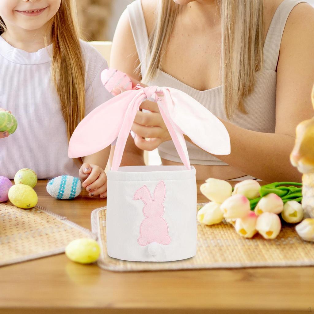 Easter Basket Reusable Long Ear for Worshiped Sweet Bags Bag Girls