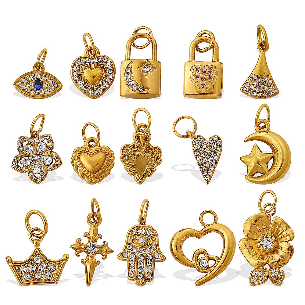 Yori 2Pcs Fashionable Retro Bohemian Style DIY Heart and Flower Pendant Accessories for Handmade Jewelry Making Design