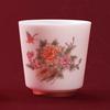 Chaxun Rich Oriental Peony Crystal Porcelain Master Teacup